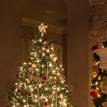 Load image into Gallery viewer, Livingandhome Modern Metal Pre-Lit Star Christmas Tree Topper with Beads, CD0477