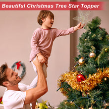 Load image into Gallery viewer, Livingandhome Modern Metal Pre-Lit Star Christmas Tree Topper with Beads, CD0477