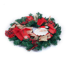 Load image into Gallery viewer, Livingandhome Santa Claus Christmas Wreath for Front Door Window Fireplace, CD0478