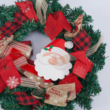 Load image into Gallery viewer, Livingandhome Santa Claus Christmas Wreath for Front Door Window Fireplace, CD0478
