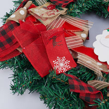 Load image into Gallery viewer, Livingandhome Santa Claus Christmas Wreath for Front Door Window Fireplace, CD0478