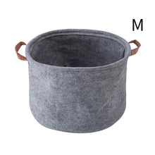 Load image into Gallery viewer, Round Felt Laundry Basket Clothes Storage Organizer Bin