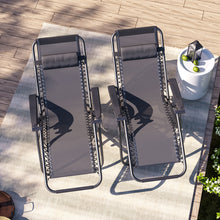 Load image into Gallery viewer, Garden Reclining Folding Sun Lounger Chair