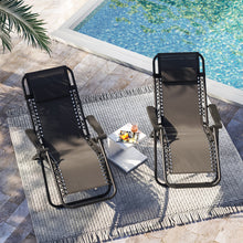 Load image into Gallery viewer, Garden Reclining Folding Sun Lounger Chair