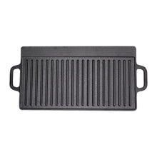 Load image into Gallery viewer, Non Stick Reversible Cast Iron Grill/Griddle Pan Plate BBQ Hob