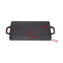 Load image into Gallery viewer, Non Stick Reversible Cast Iron Grill/Griddle Pan Plate BBQ Hob