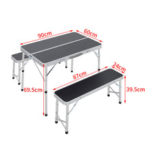 Load image into Gallery viewer, Folding Camping Table and Bench Set