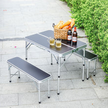 Load image into Gallery viewer, Folding Camping Table and Bench Set