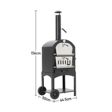 Load image into Gallery viewer, Pizza Makers & Ovens 3-in-1 Charcoal BBQ Grill with Chimney Outdoor