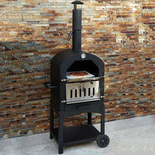 Load image into Gallery viewer, Pizza Makers & Ovens 3-in-1 Charcoal BBQ Grill with Chimney Outdoor