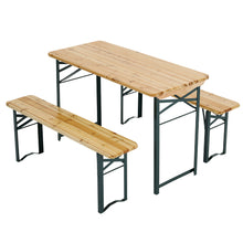 Load image into Gallery viewer, Folding Wooden Beer Table and Benches Set Garden-5 Size option
