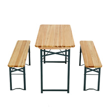 Load image into Gallery viewer, Folding Wooden Beer Table and Benches Set Garden-5 Size option