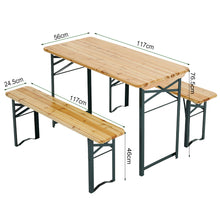 Load image into Gallery viewer, Folding Wooden Beer Table and Benches Set Garden-5 Size option