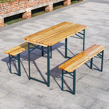Load image into Gallery viewer, Folding Wooden Beer Table and Benches Set Garden-5 Size option