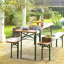 Load image into Gallery viewer, Folding Wooden Beer Table and Benches Set Garden-5 Size option