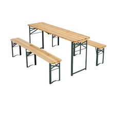 Load image into Gallery viewer, Folding Wooden Beer Table and Benches Set Garden-5 Size option