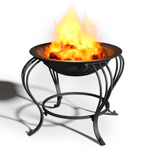 Load image into Gallery viewer, Round Fire Pit Garden Patio Heater Brazier with Poker