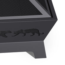 Load image into Gallery viewer, 67CM Square Fire Pit Garden Patio Heater Brazier with Poker