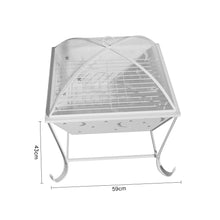 Load image into Gallery viewer, 59CM Fire Pit with BBQ Grill Shelf Garden Patio Heater Brazier with Poker