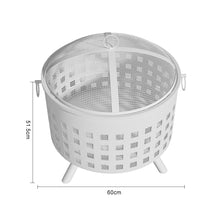 Load image into Gallery viewer, 60CM Round Hollow Border Fire Pit Garden Patio Heater Brazier with Poker