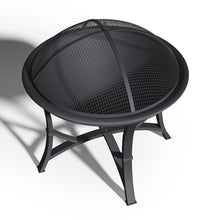 Load image into Gallery viewer, 54cm Dia. Outdoor Fire Pit Log Wood Charcoal Burner with Mesh Screen Cover