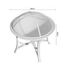 Load image into Gallery viewer, 54cm Dia. Outdoor Fire Pit Log Wood Charcoal Burner with Mesh Screen Cover
