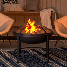 Load image into Gallery viewer, 66cm Large Steel Metal Fire Pit Outdoor Garden Patio Heater Camping Bowl