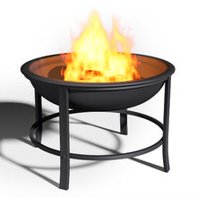 Load image into Gallery viewer, 66cm Large Steel Metal Fire Pit Outdoor Garden Patio Heater Camping Bowl