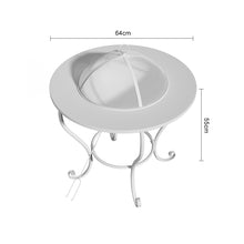 Load image into Gallery viewer, 64cm Fire Pit Metal Patio Garden Fire Bowl Outdoor Heater Brazier with Poker