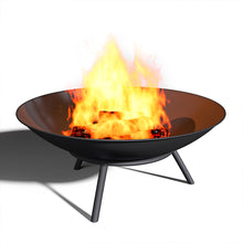 Load image into Gallery viewer, 58.5CM Garden Fire Pit Fire Bowl Outdoor Heater Brazier with Poker
