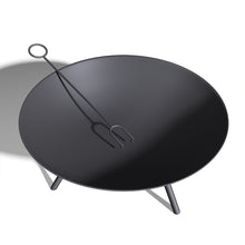 Load image into Gallery viewer, 58.5CM Garden Fire Pit Fire Bowl Outdoor Heater Brazier with Poker