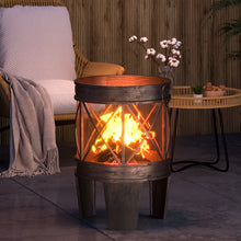 Load image into Gallery viewer, 58cm Outdoor Fire Pit for Garden Large Capacity Fire Bowl