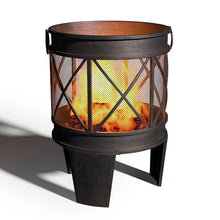 Load image into Gallery viewer, 58cm Outdoor Fire Pit for Garden Large Capacity Fire Bowl