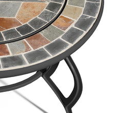Load image into Gallery viewer, Mosaic Fire Pit Table Stove Garden BBQ Grill Shelf Brazier Patio Heater + Rain Cover