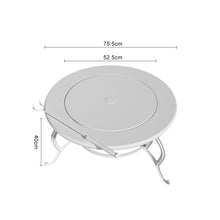 Load image into Gallery viewer, Mosaic Fire Pit Table Stove Garden BBQ Grill Shelf Brazier Patio Heater + Rain Cover