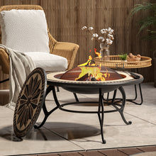 Load image into Gallery viewer, Mosaic Garden Grill Coffee Table Fire Pit with Poker