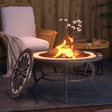 Load image into Gallery viewer, Mosaic Garden Grill Coffee Table Fire Pit with Poker