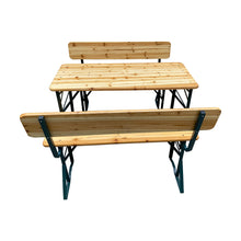 Load image into Gallery viewer, Set of 3 Garden Wooden Folding Beer Table Bench Set