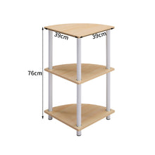 Load image into Gallery viewer, 3-Tier Corner Shelf Corner Wall Ladder Freestanding Storage Display Shelves Bookcase