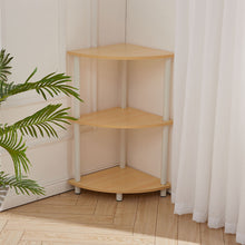 Load image into Gallery viewer, 3-Tier Corner Shelf Corner Wall Ladder Freestanding Storage Display Shelves Bookcase