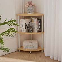 Load image into Gallery viewer, 3-Tier Corner Shelf Corner Wall Ladder Freestanding Storage Display Shelves Bookcase