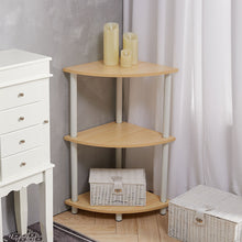 Load image into Gallery viewer, 3-Tier Corner Shelf Corner Wall Ladder Freestanding Storage Display Shelves Bookcase