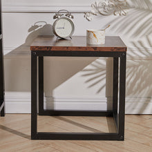 Load image into Gallery viewer, Retro Industrial Black Walnut Coffee Table Small Wood Table Sofa Side Table