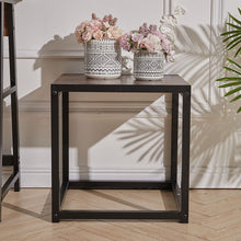 Load image into Gallery viewer, Retro Industrial Black Walnut Coffee Table Small Wood Table Sofa Side Table