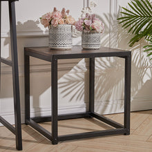 Load image into Gallery viewer, Retro Industrial Black Walnut Coffee Table Small Wood Table Sofa Side Table