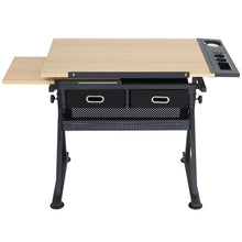 Load image into Gallery viewer, Drafting Table and Chair Set-Black and Natural!
