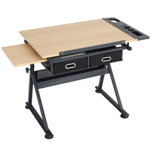 Load image into Gallery viewer, Drafting Table and Chair Set-Black and Natural!