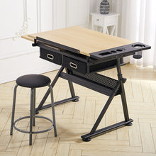 Load image into Gallery viewer, Drafting Table and Chair Set-Black and Natural!