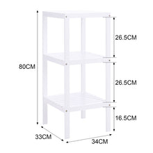 Load image into Gallery viewer, Bamboo Storage Shelf 3 Tier Narrow Corner Shelves Bookshelf Display Rack for Living Room Bedroom Bathroom Kitchen Hallway