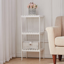Load image into Gallery viewer, Bamboo Storage Shelf 3 Tier Narrow Corner Shelves Bookshelf Display Rack for Living Room Bedroom Bathroom Kitchen Hallway